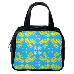 Abstract Pattern Geometric Backgrounds   Classic Handbag (one Side) by Eskimos