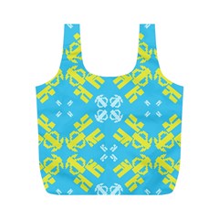 Abstract Pattern Geometric Backgrounds   Full Print Recycle Bag (m) by Eskimos