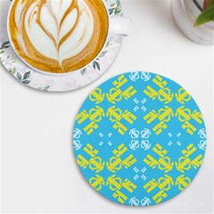 Abstract Pattern Geometric Backgrounds   Uv Print Round Tile Coaster by Eskimos