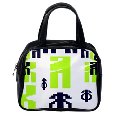 Abstract Pattern Geometric Backgrounds   Classic Handbag (one Side) by Eskimos