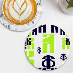 Abstract Pattern Geometric Backgrounds   Uv Print Round Tile Coaster