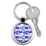 Abstract pattern geometric backgrounds   Key Chain (Round) Front