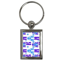 Abstract pattern geometric backgrounds   Key Chain (Rectangle)