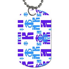 Abstract Pattern Geometric Backgrounds   Dog Tag (one Side) by Eskimos