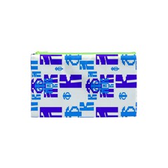 Abstract Pattern Geometric Backgrounds   Cosmetic Bag (xs) by Eskimos