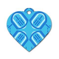 Abstract Pattern Geometric Backgrounds   Dog Tag Heart (one Side) by Eskimos