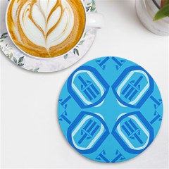 Abstract Pattern Geometric Backgrounds   Uv Print Round Tile Coaster by Eskimos