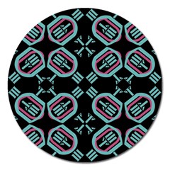 Abstract Pattern Geometric Backgrounds   Magnet 5  (round) by Eskimos