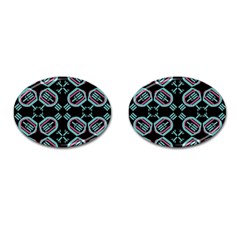 Abstract Pattern Geometric Backgrounds   Cufflinks (oval) by Eskimos