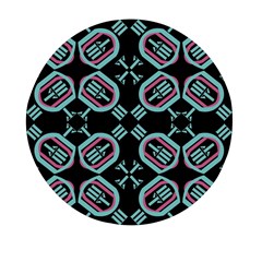 Abstract Pattern Geometric Backgrounds   Mini Round Pill Box by Eskimos