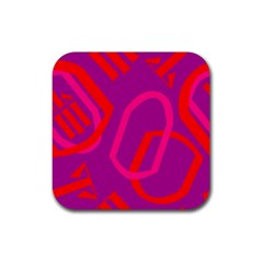 Abstract Pattern Geometric Backgrounds   Rubber Coaster (square) by Eskimos