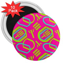 Abstract Pattern Geometric Backgrounds   3  Magnets (10 Pack)  by Eskimos