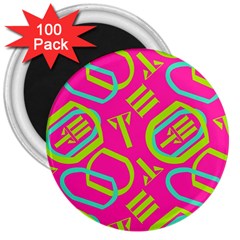 Abstract Pattern Geometric Backgrounds   3  Magnets (100 Pack) by Eskimos