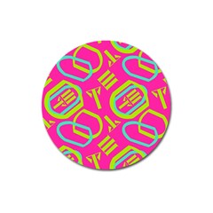 Abstract Pattern Geometric Backgrounds   Magnet 3  (round) by Eskimos