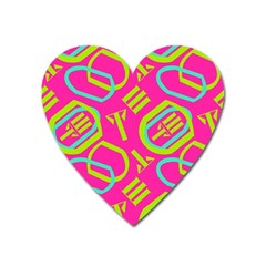 Abstract Pattern Geometric Backgrounds   Heart Magnet by Eskimos