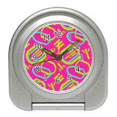 Abstract Pattern Geometric Backgrounds   Travel Alarm Clock by Eskimos