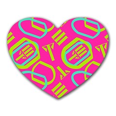 Abstract Pattern Geometric Backgrounds   Heart Mousepads by Eskimos