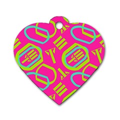 Abstract Pattern Geometric Backgrounds   Dog Tag Heart (two Sides) by Eskimos