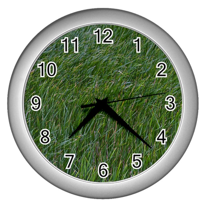 Green carpet Wall Clock (Silver)