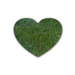 Green carpet Rubber Heart Coaster (4 pack) Front