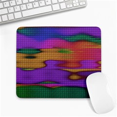 Puzzle Landscape In Beautiful Jigsaw Colors Large Mousepads by pepitasart