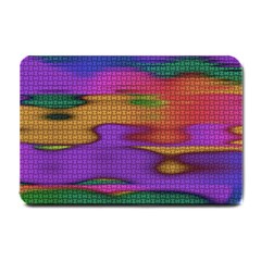 Puzzle Landscape In Beautiful Jigsaw Colors Small Doormat  by pepitasart