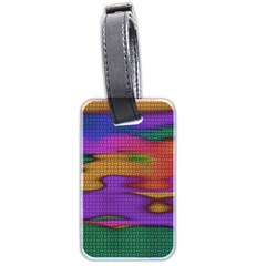 Puzzle Landscape In Beautiful Jigsaw Colors Luggage Tag (two Sides) by pepitasart