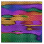 Puzzle Landscape In Beautiful Jigsaw Colors Large Satin Scarf (Square) Front