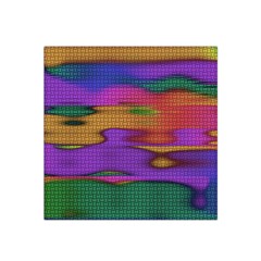 Puzzle Landscape In Beautiful Jigsaw Colors Satin Bandana Scarf by pepitasart