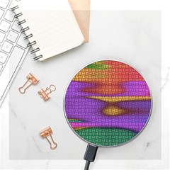 Puzzle Landscape In Beautiful Jigsaw Colors Wireless Charger by pepitasart