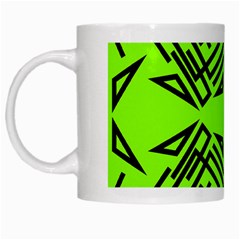 Abstract Pattern Geometric Backgrounds   White Mugs by Eskimos