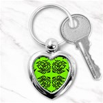 Abstract pattern geometric backgrounds   Key Chain (Heart) Front