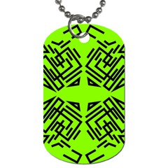 Abstract Pattern Geometric Backgrounds   Dog Tag (one Side) by Eskimos