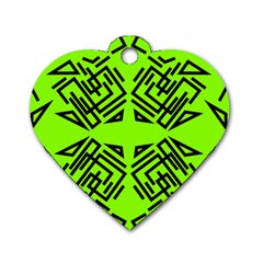 Abstract Pattern Geometric Backgrounds   Dog Tag Heart (two Sides) by Eskimos