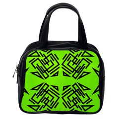 Abstract Pattern Geometric Backgrounds   Classic Handbag (one Side) by Eskimos