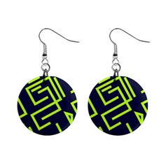 Abstract Pattern Geometric Backgrounds   Mini Button Earrings by Eskimos