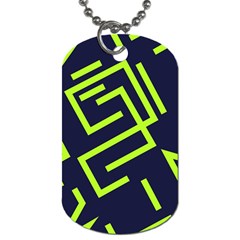 Abstract Pattern Geometric Backgrounds   Dog Tag (one Side) by Eskimos