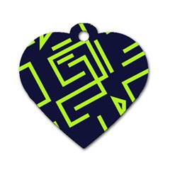 Abstract Pattern Geometric Backgrounds   Dog Tag Heart (two Sides) by Eskimos