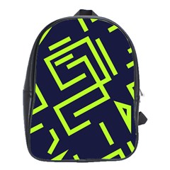 Abstract Pattern Geometric Backgrounds   School Bag (large) by Eskimos