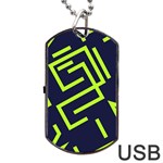 Abstract pattern geometric backgrounds   Dog Tag USB Flash (One Side) Front