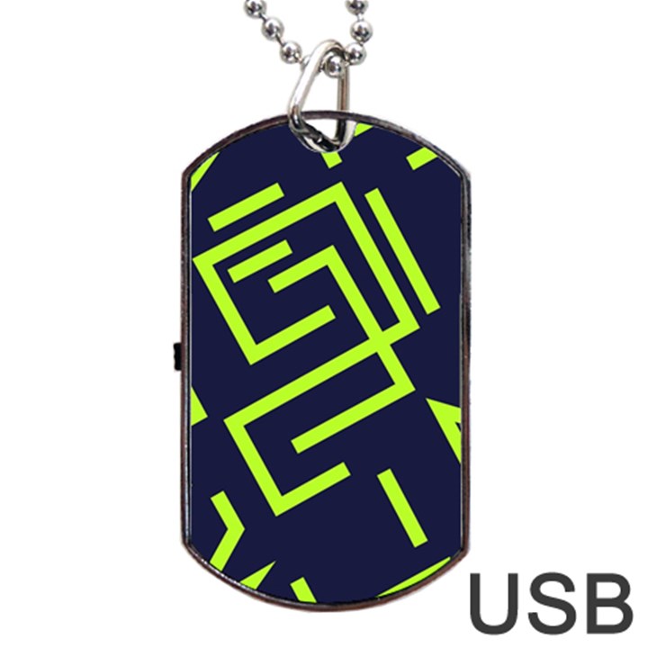 Abstract pattern geometric backgrounds   Dog Tag USB Flash (One Side)