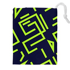 Abstract Pattern Geometric Backgrounds   Drawstring Pouch (5xl) by Eskimos