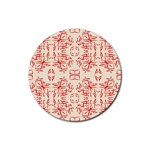 Abstract pattern geometric backgrounds   Rubber Round Coaster (4 pack) Front