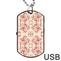 Abstract Pattern Geometric Backgrounds   Dog Tag Usb Flash (two Sides) by Eskimos