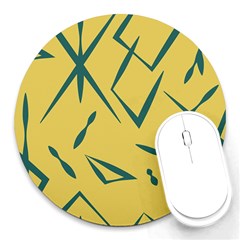 Abstract Pattern Geometric Backgrounds   Round Mousepads by Eskimos