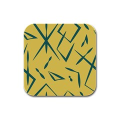 Abstract Pattern Geometric Backgrounds   Rubber Square Coaster (4 Pack) by Eskimos