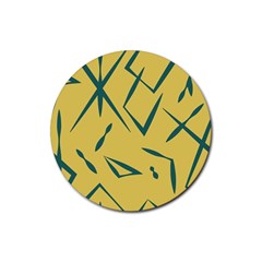 Abstract Pattern Geometric Backgrounds   Rubber Round Coaster (4 Pack) by Eskimos