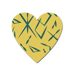 Abstract Pattern Geometric Backgrounds   Heart Magnet by Eskimos