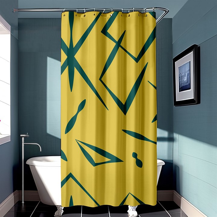 Abstract pattern geometric backgrounds   Shower Curtain 36  x 72  (Stall) 