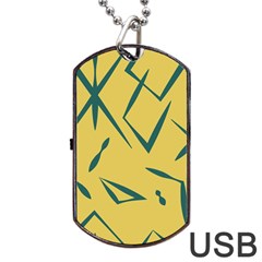 Abstract Pattern Geometric Backgrounds   Dog Tag Usb Flash (one Side) by Eskimos